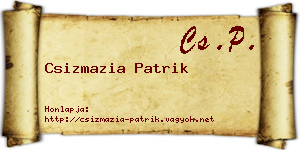 Csizmazia Patrik névjegykártya